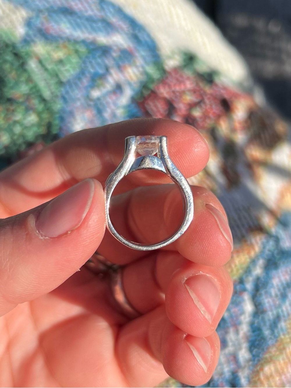 Silver Solitaire Ring RSC - Picture 6 of 10